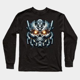 Biomech Skull S01 D49 Long Sleeve T-Shirt